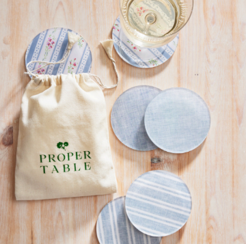 Proper Table - Coasters (set of 4) - Theodora (Blue Green)