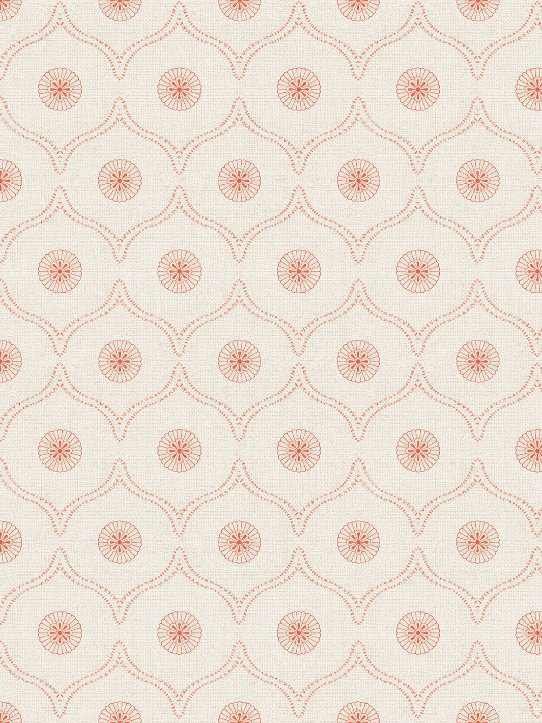 'Sea Biscuit' Wallpaper by Flint Wood & Hicks - Dark Coral