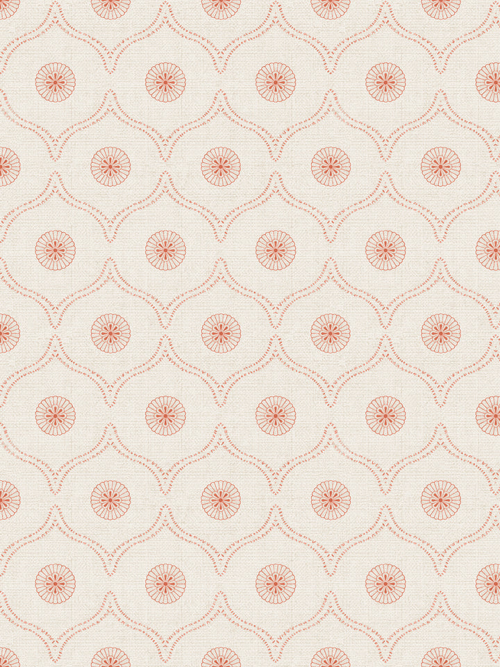 'Sea Biscuit' Wallpaper by Flint Wood & Hicks - Dark Coral