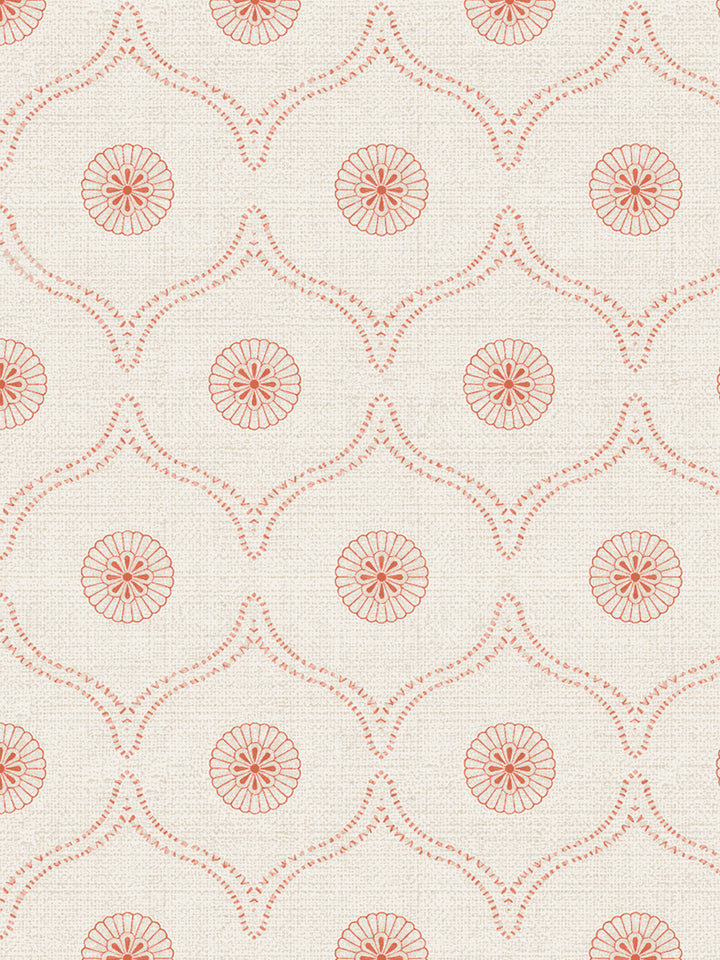'Sea Biscuit' Wallpaper by Flint Wood & Hicks - Dark Coral