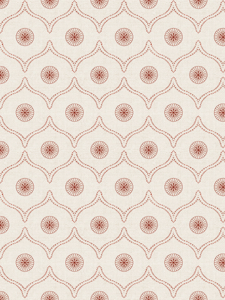 'Sea Biscuit' Wallpaper by Flint Wood & Hicks - Dark Red