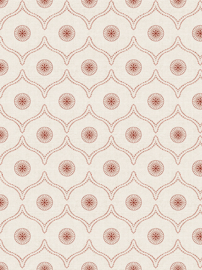 'Sea Biscuit' Wallpaper by Flint Wood & Hicks - Dark Red