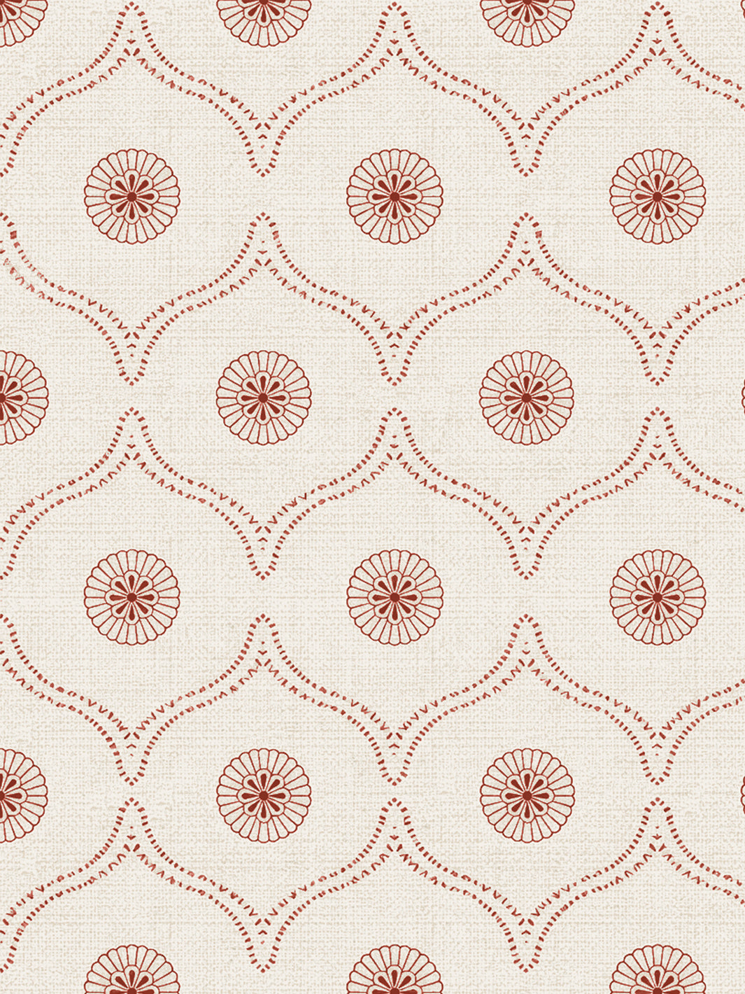 'Sea Biscuit' Wallpaper by Flint Wood & Hicks - Dark Red
