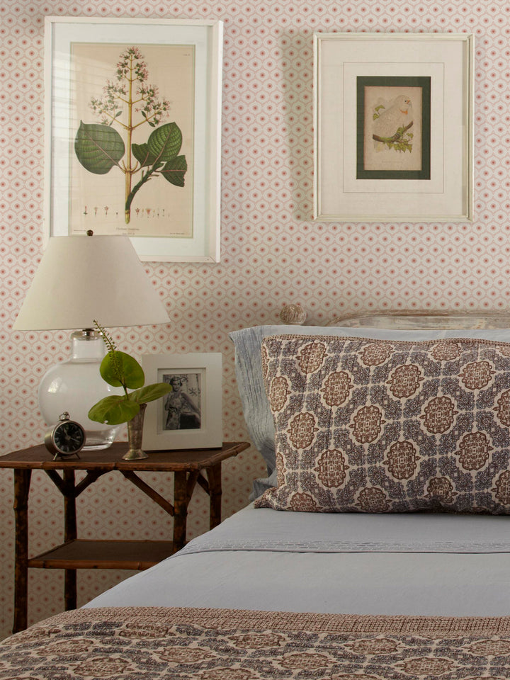 'Sea Biscuit' Wallpaper by Flint Wood & Hicks - Dark Red