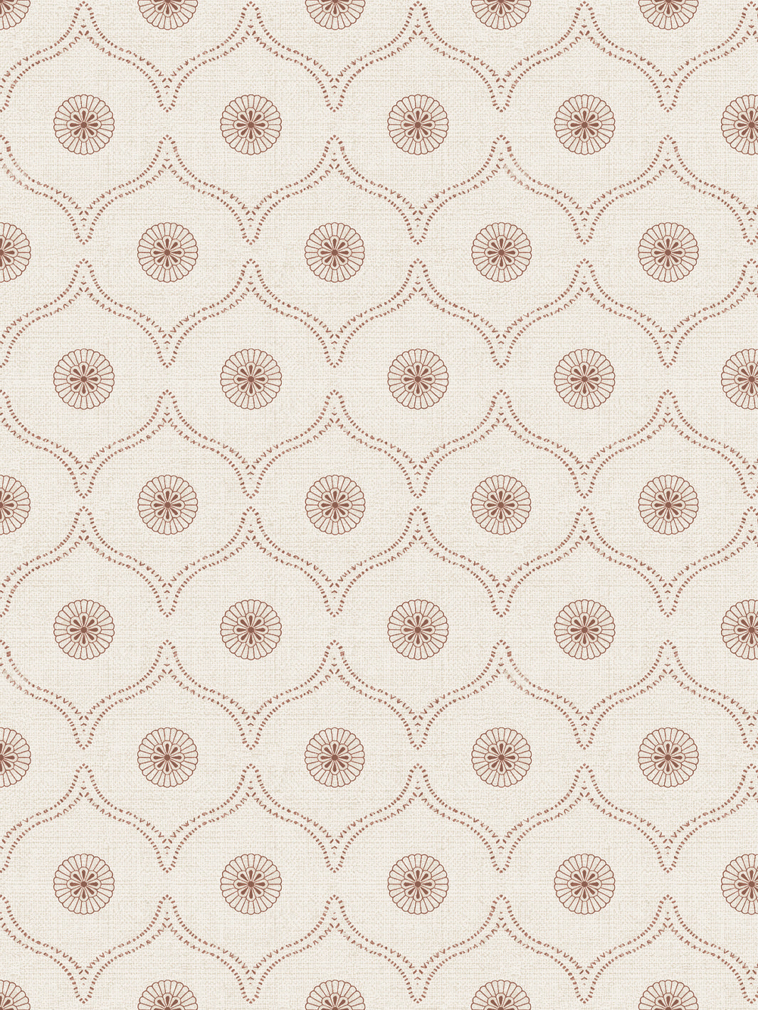 'Sea Biscuit' Wallpaper by Flint Wood & Hicks - Red Brown