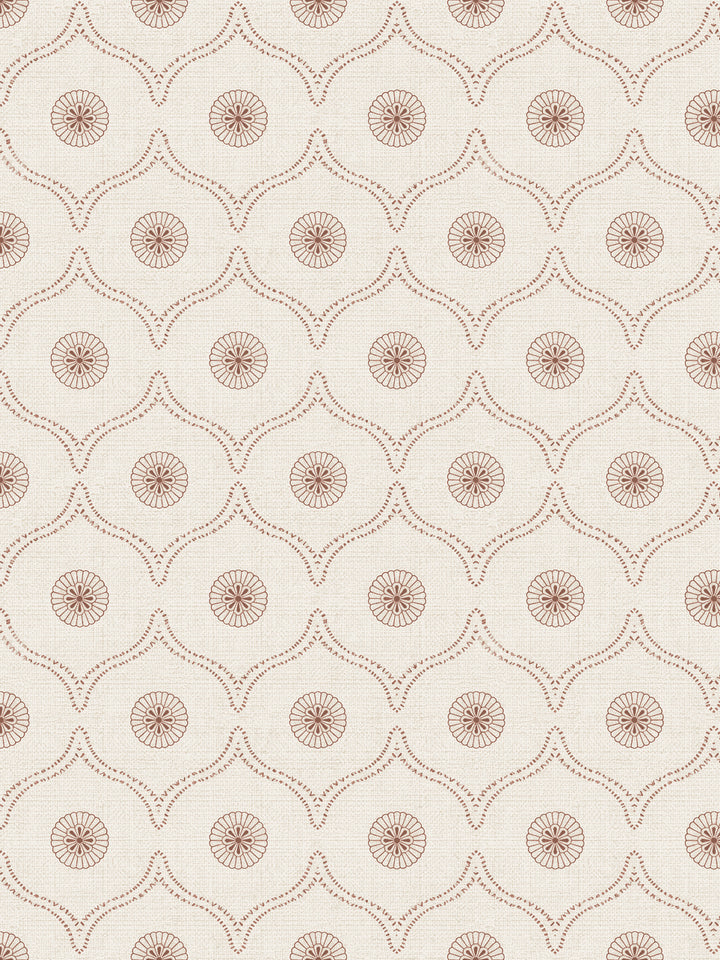 'Sea Biscuit' Wallpaper by Flint Wood & Hicks - Red Brown