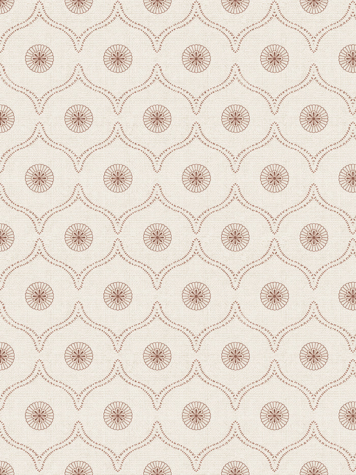 'Sea Biscuit' Wallpaper by Flint Wood & Hicks - Red Brown