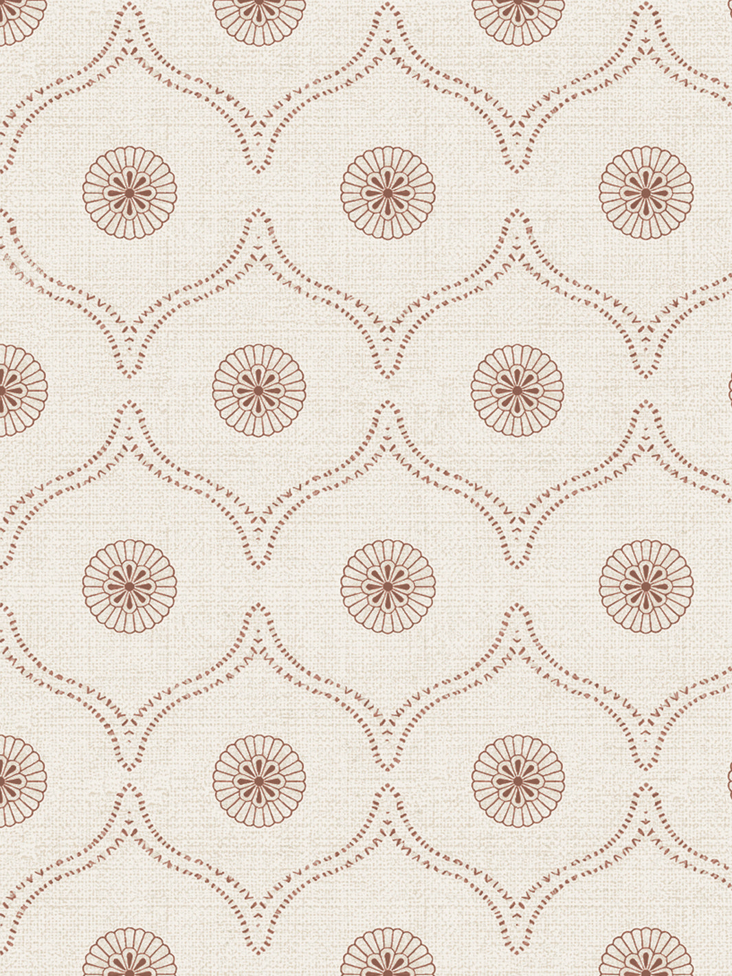 'Sea Biscuit' Wallpaper by Flint Wood & Hicks - Red Brown