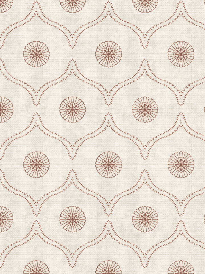 'Sea Biscuit' Wallpaper by Flint Wood & Hicks - Red Brown