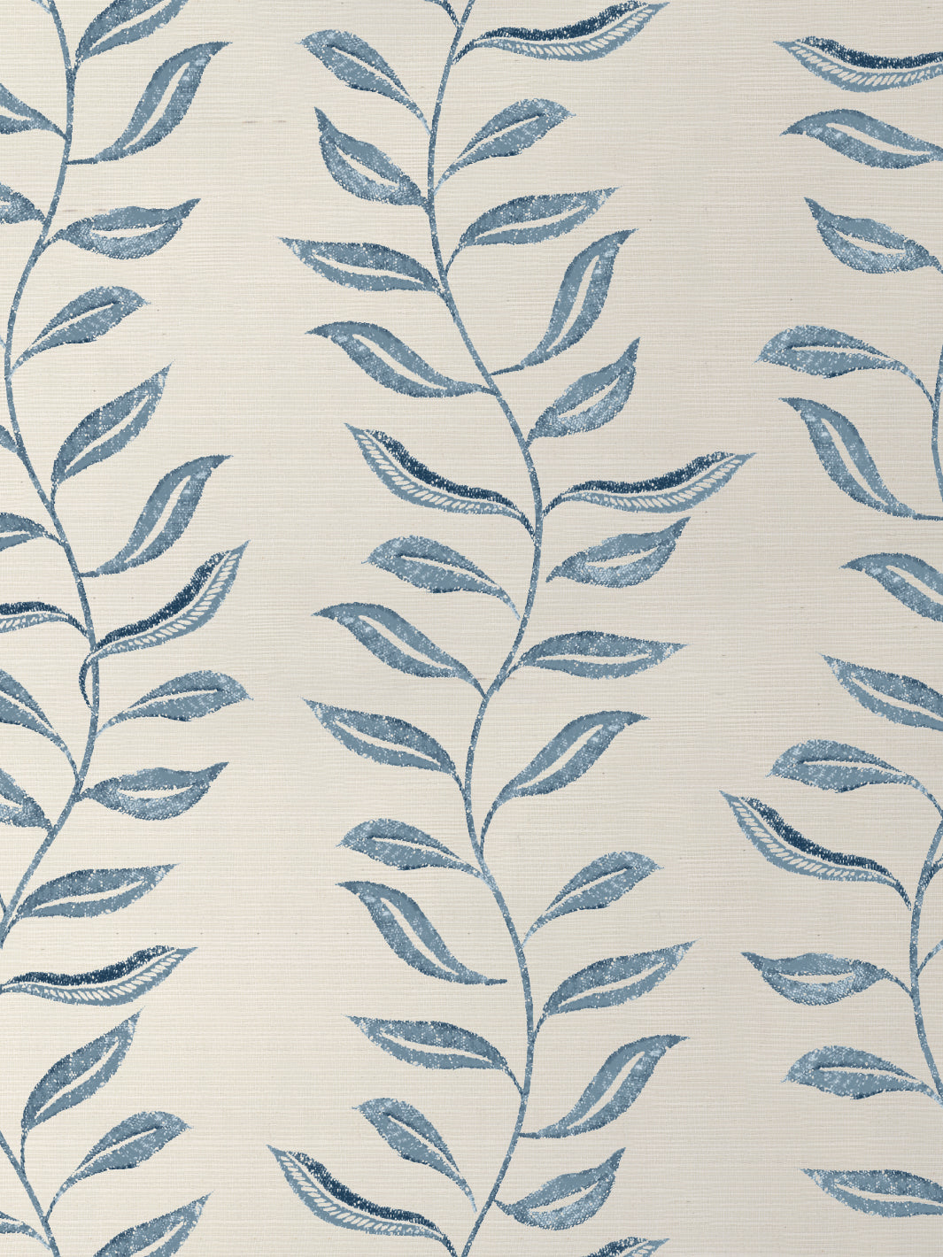 'Seneca' Grasscloth Wallpaper by Nathan Turner - Darker Blue