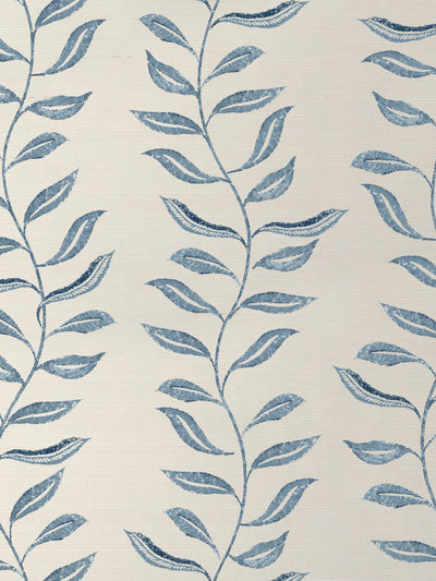 'Seneca' Grasscloth Wallpaper by Nathan Turner - Darker Blue