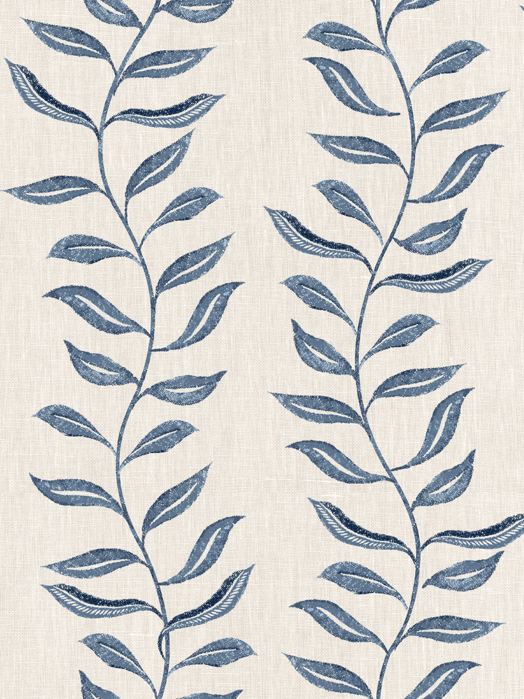 'Seneca' Linen Fabric by Nathan Turner - Dark Blue