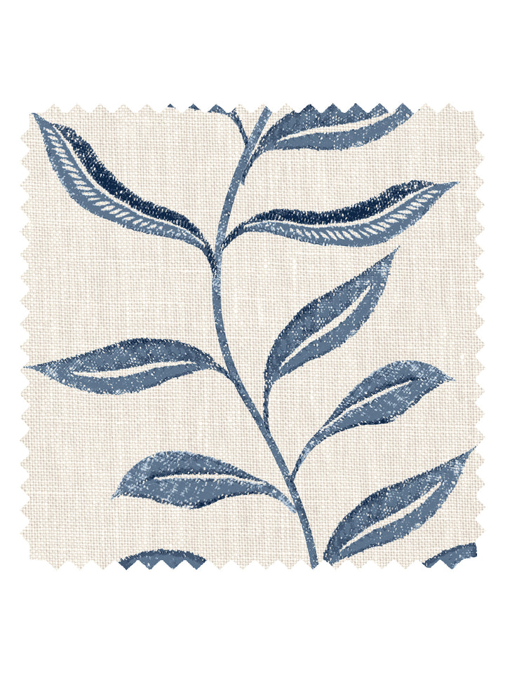'Seneca' Linen Fabric by Nathan Turner - Dark Blue