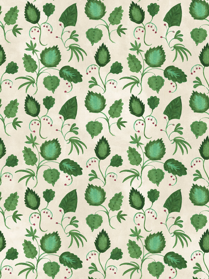 'Sicilian Greenery All Over' Wallpaper by Mary Maguire - Parchment