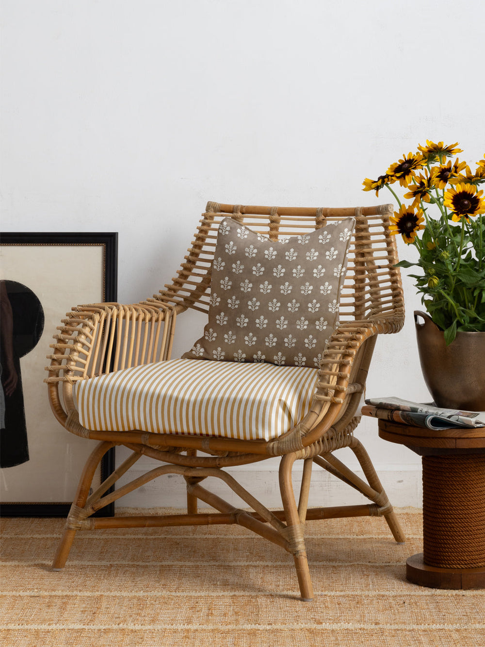 simple stripe linen fabric by sugar paper honeycomb