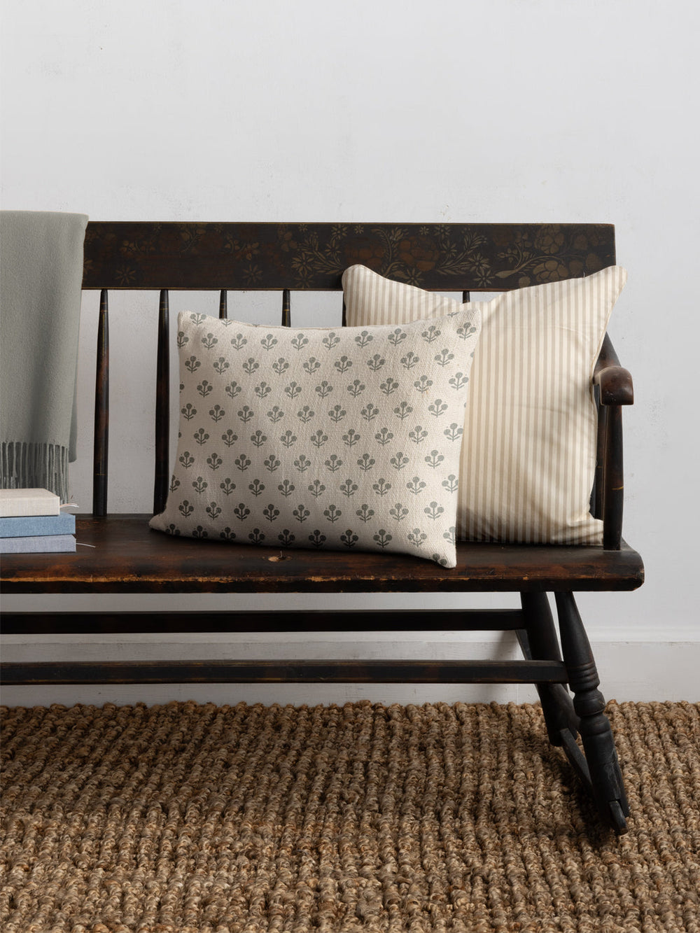 simple stripe linen fabric by sugar paper khaki