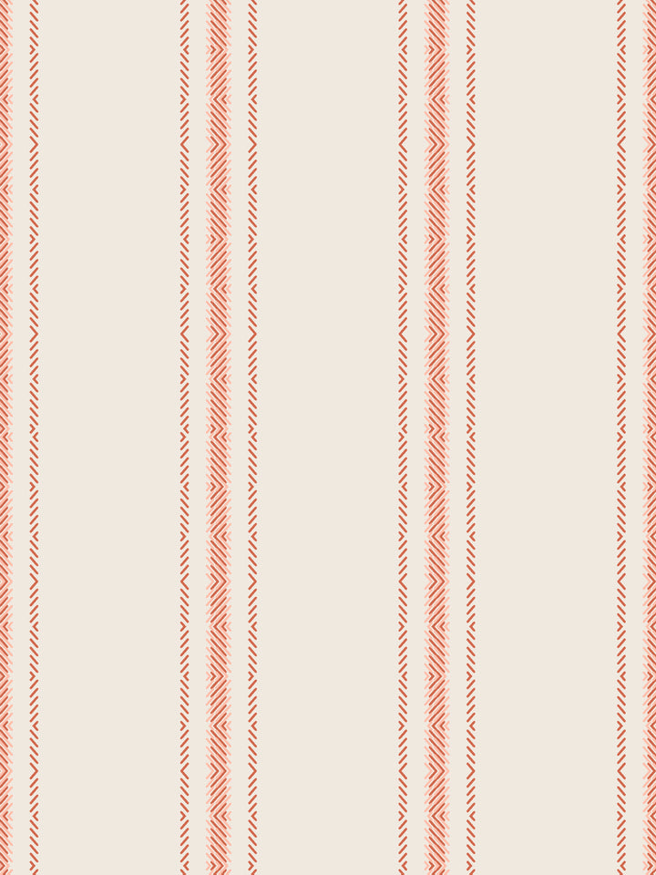 'Snake Trails' Wallpaper by Flint Wood & Hicks - Dark Coral