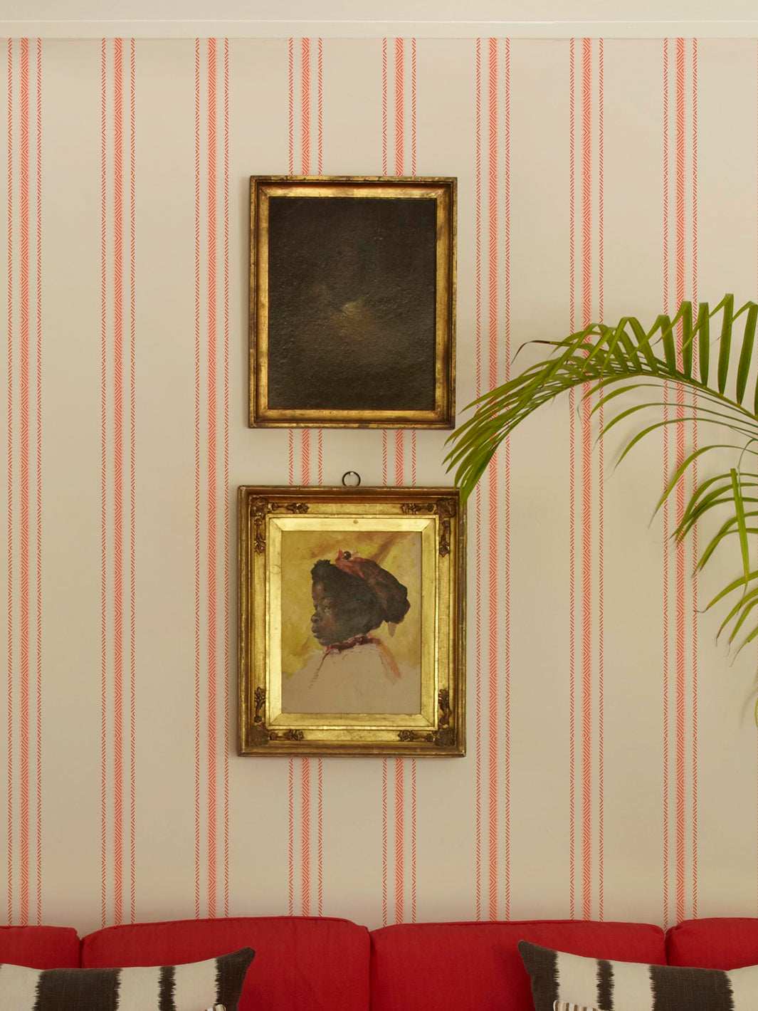 'Snake Trails' Wallpaper by Flint Wood & Hicks - Dark Coral