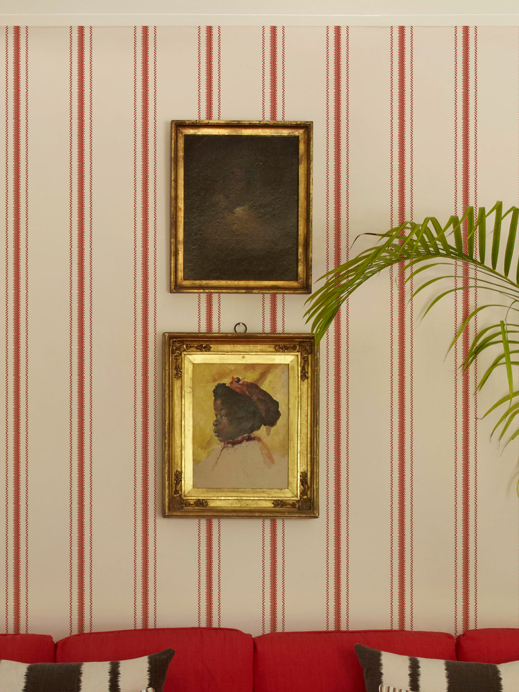 'Snake Trails' Wallpaper by Flint Wood & Hicks - Dark Red