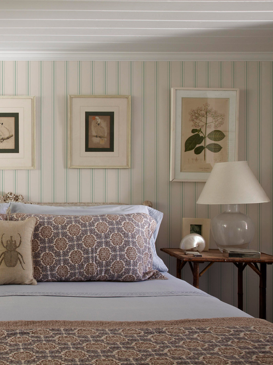 'Snake Trails' Wallpaper by Flint Wood & Hicks - Minty Green