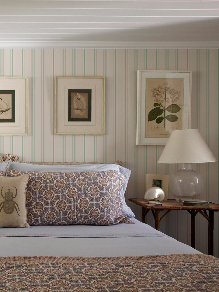 'Snake Trails' Wallpaper by Flint Wood & Hicks - Minty Green