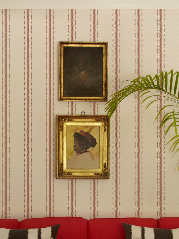 'Snake Trails' Wallpaper by Flint Wood & Hicks - Red Brown