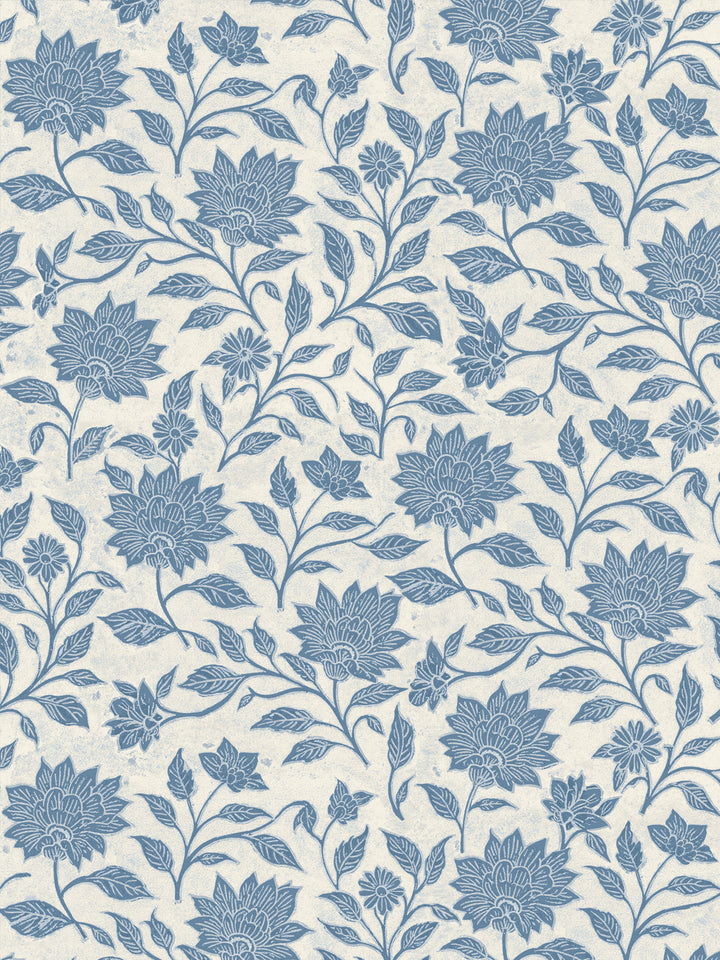 'Spice of Life Small' Wallpaper by Flint Wood & Hicks - Blue