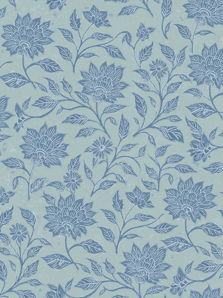 'Spice of Life Large' Wallpaper by Flint Wood & Hicks - All Blue