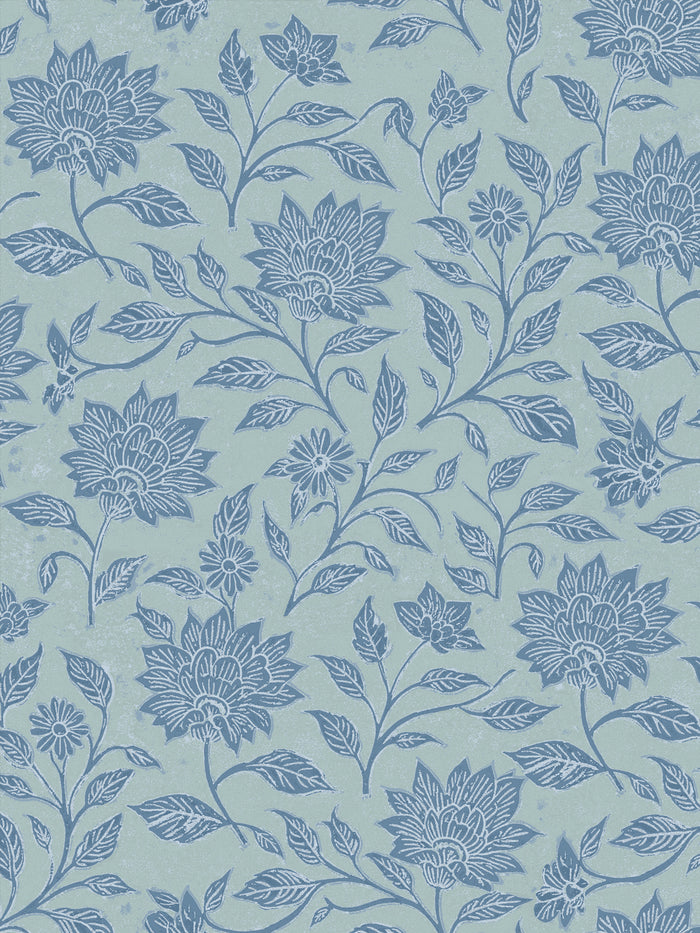 'Spice of Life Large' Wallpaper by Flint Wood & Hicks - All Blue