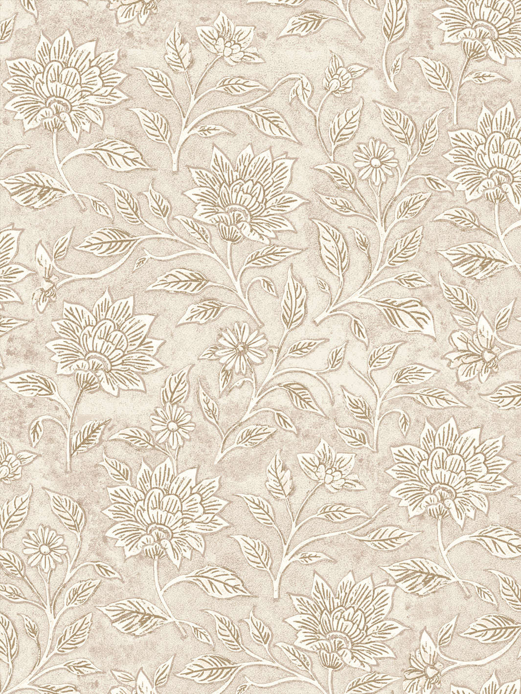 'Spice of Life Large' Wallpaper by Flint Wood & Hicks - Beige