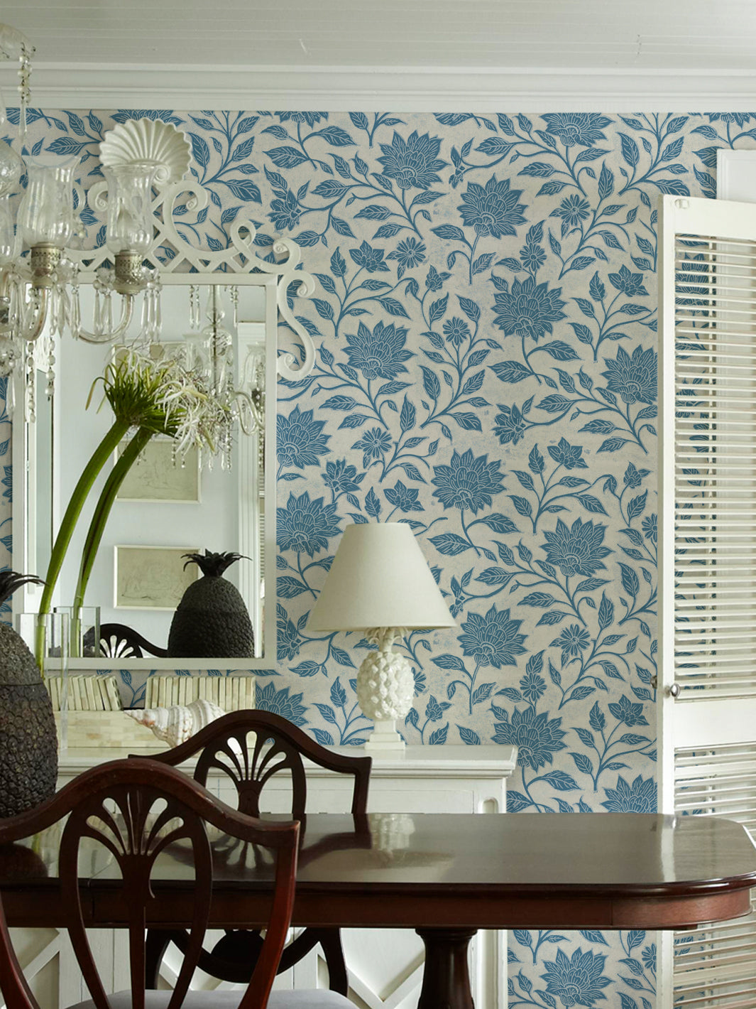 'Spice of Life Large' Wallpaper by Flint Wood & Hicks - Blue