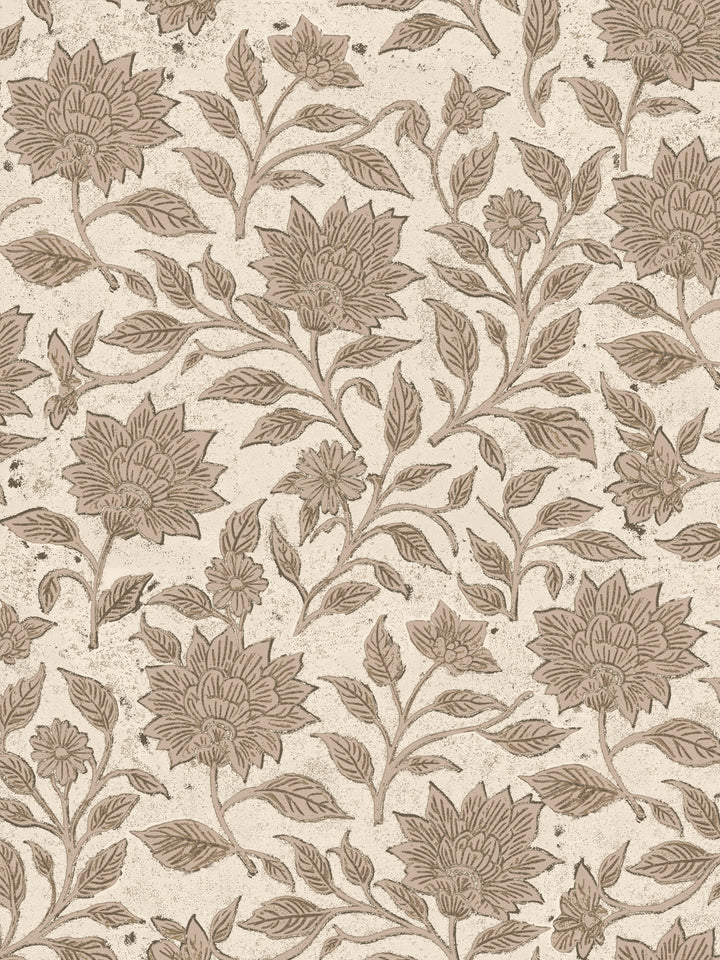 'Spice of Life Large' Wallpaper by Flint Wood & Hicks - Light Brown