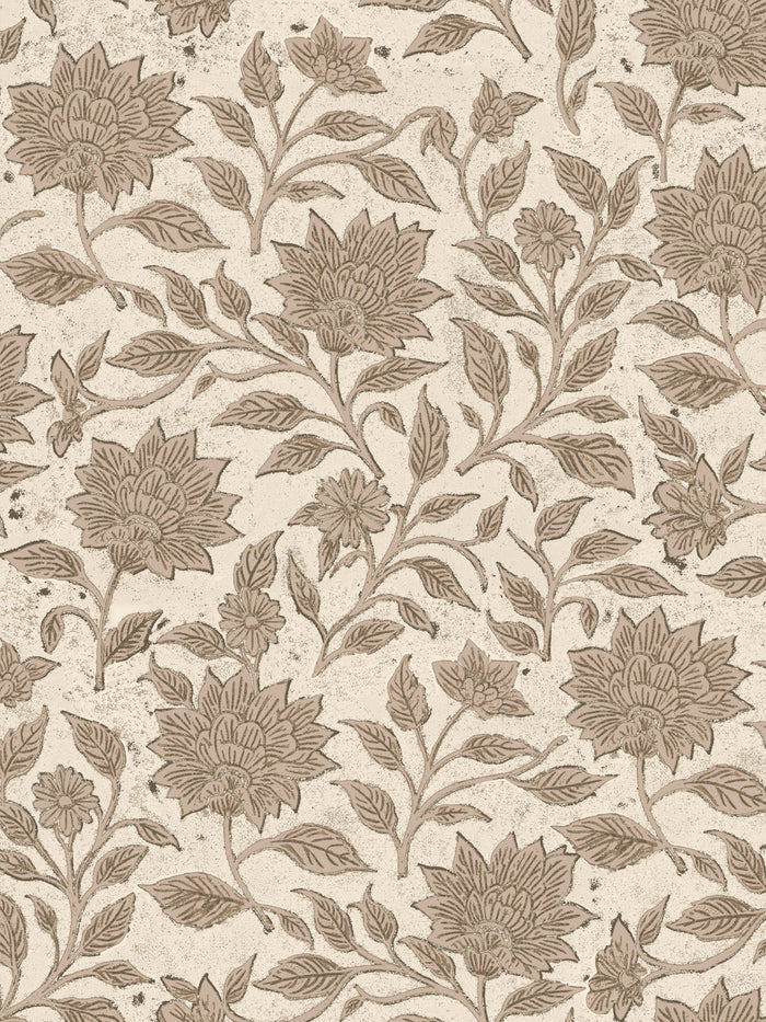 'Spice of Life Large' Wallpaper by Flint Wood & Hicks - Light Brown