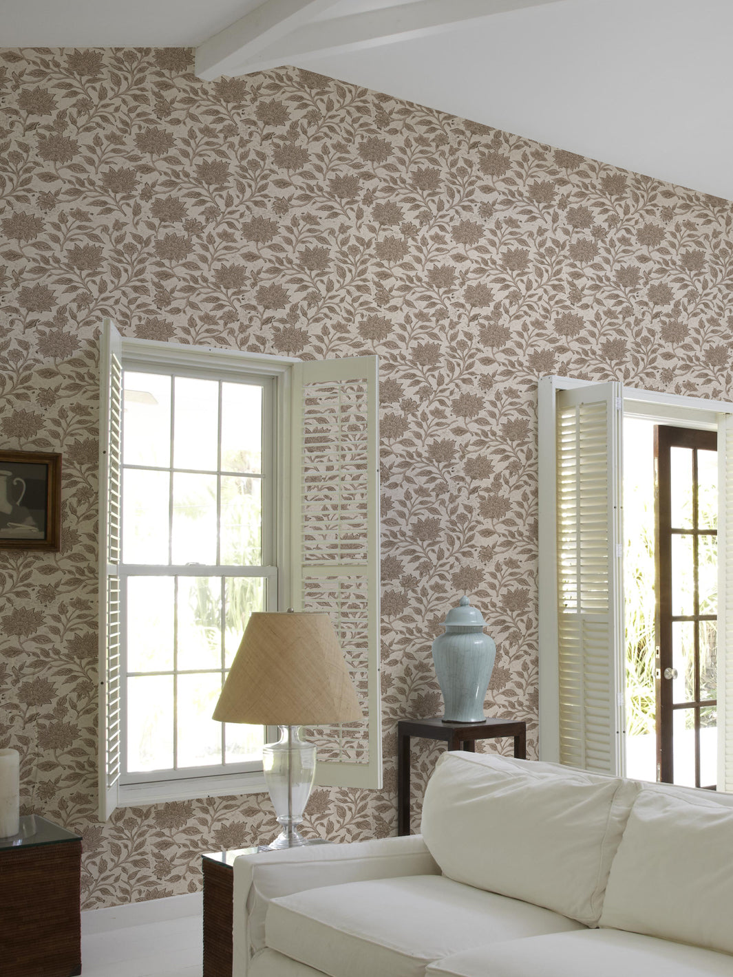 'Spice of Life Large' Wallpaper by Flint Wood & Hicks - Light Brown