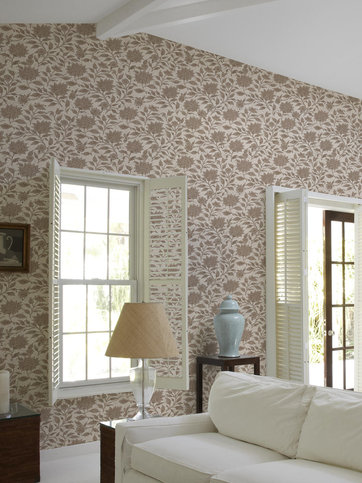 'Spice of Life Large' Wallpaper by Flint Wood & Hicks - Light Brown