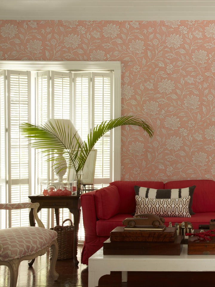 'Spice of Life Large' Wallpaper by Flint Wood & Hicks - Light Coral