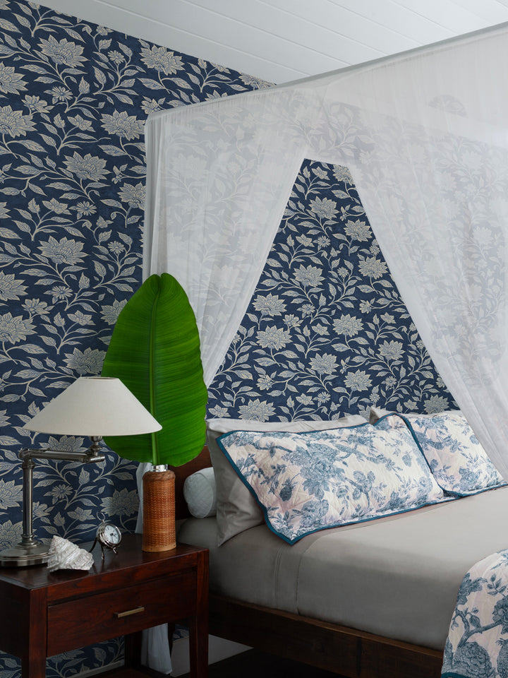 'Spice of Life Large' Wallpaper by Flint Wood & Hicks - Midnight