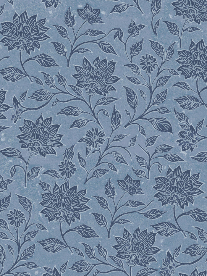 'Spice of Life Large' Wallpaper by Flint Wood & Hicks - Navy / Blue