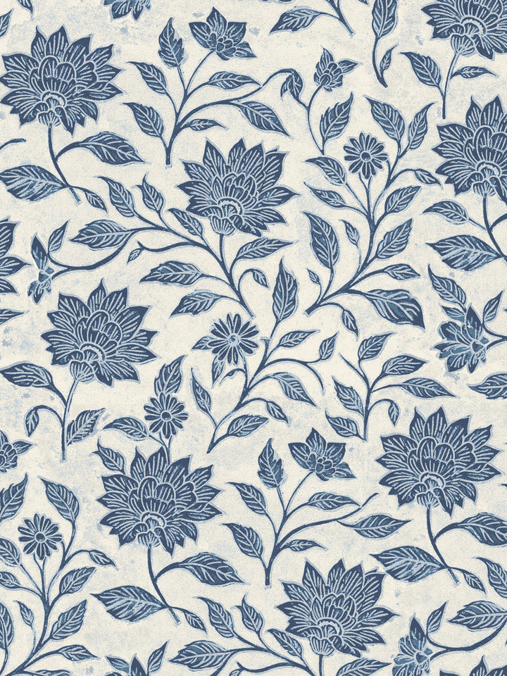'Spice of Life Large' Wallpaper by Flint Wood & Hicks - Navy / White