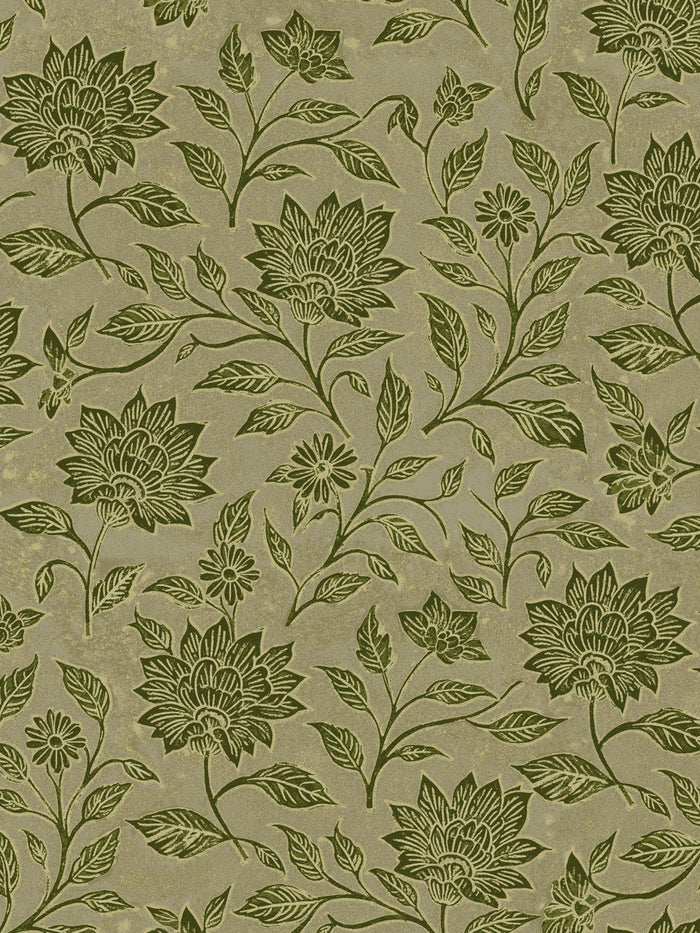 'Spice of Life Large' Wallpaper by Flint Wood & Hicks - Olive