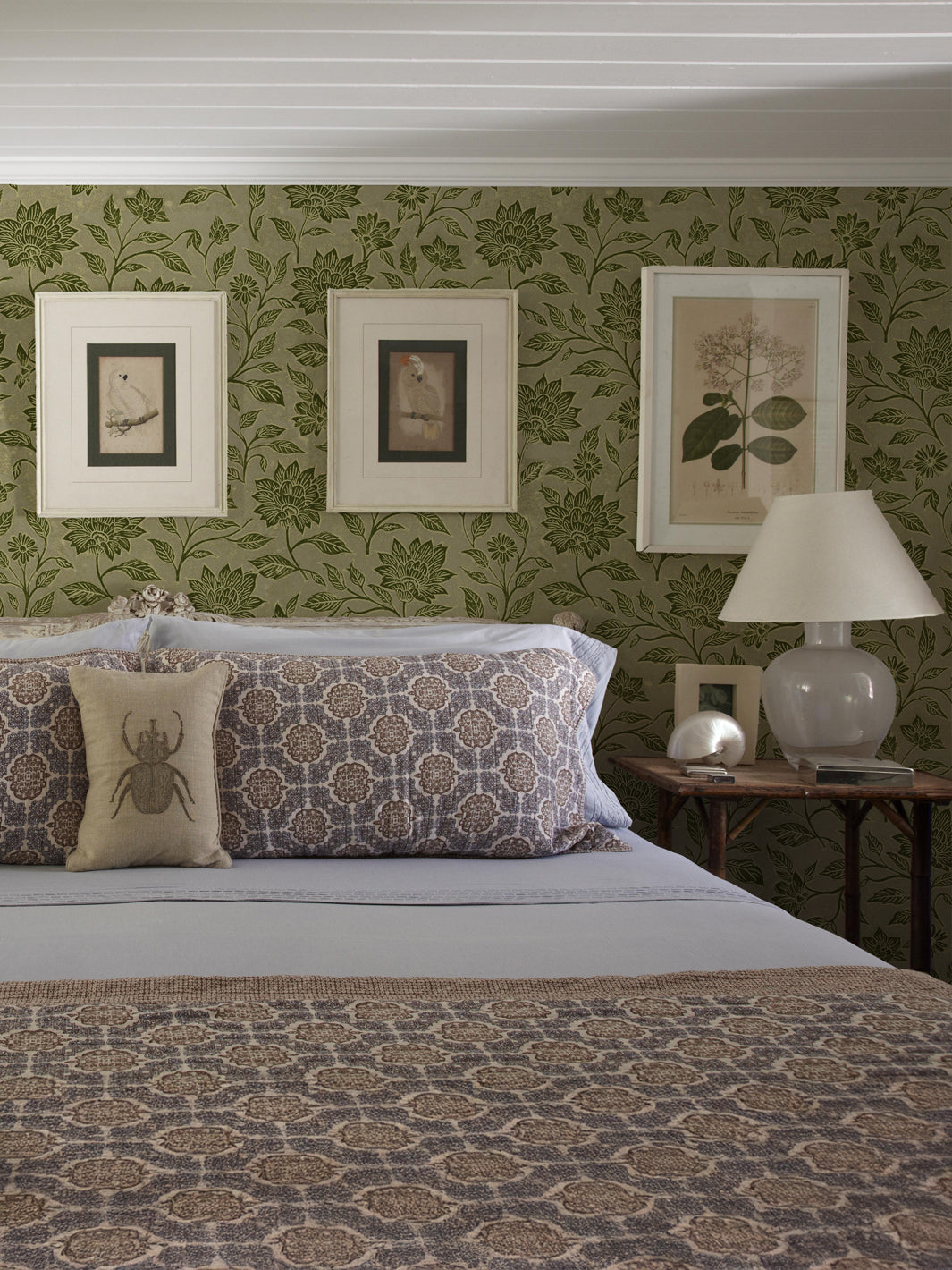 'Spice of Life Large' Wallpaper by Flint Wood & Hicks - Olive