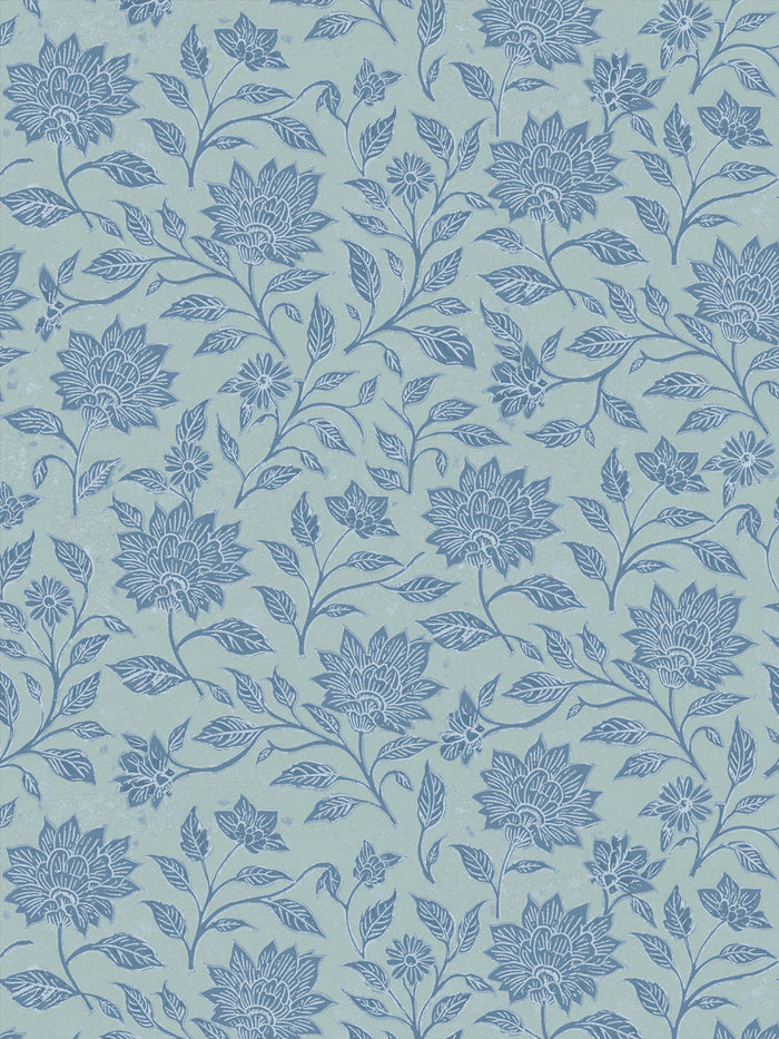 'Spice of Life Small' Wallpaper by Flint Wood & Hicks - All Blue