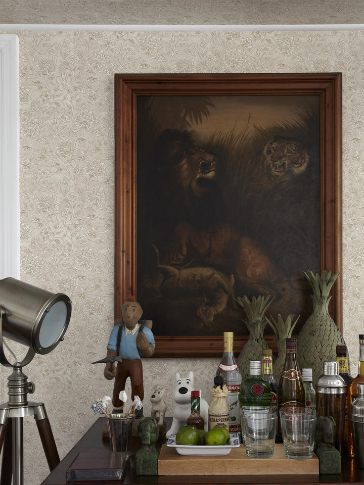 'Spice of Life Small' Wallpaper by Flint Wood & Hicks - Beige