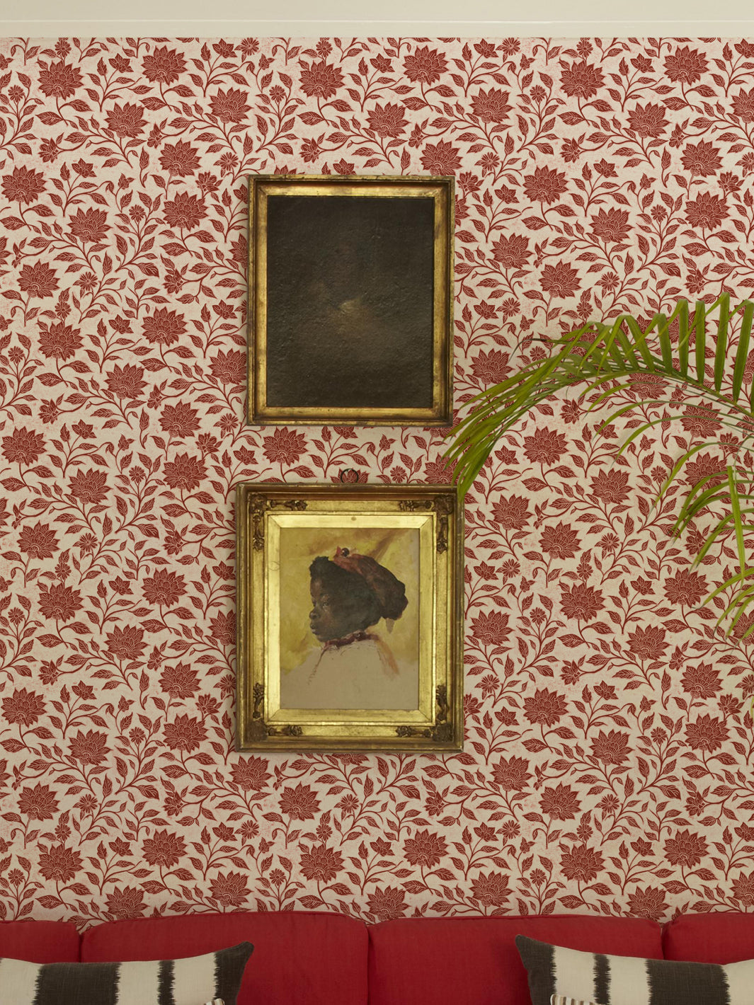 'Spice of Life Small' Wallpaper by Flint Wood & Hicks - Dark Red