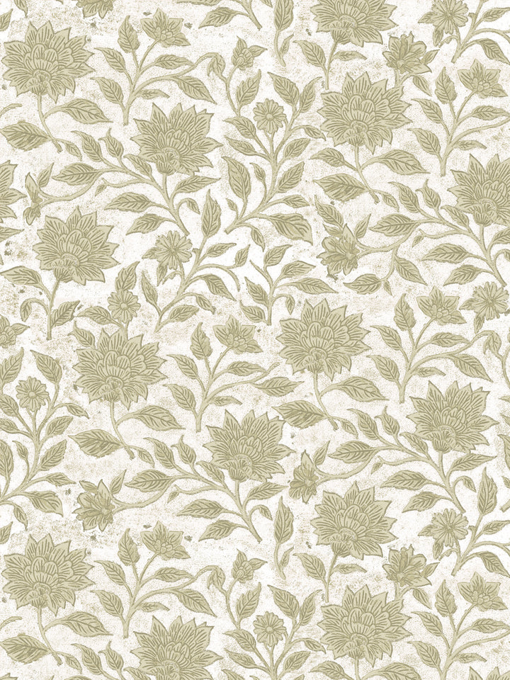 'Spice of Life Small' Wallpaper by Flint Wood & Hicks - Light Olive