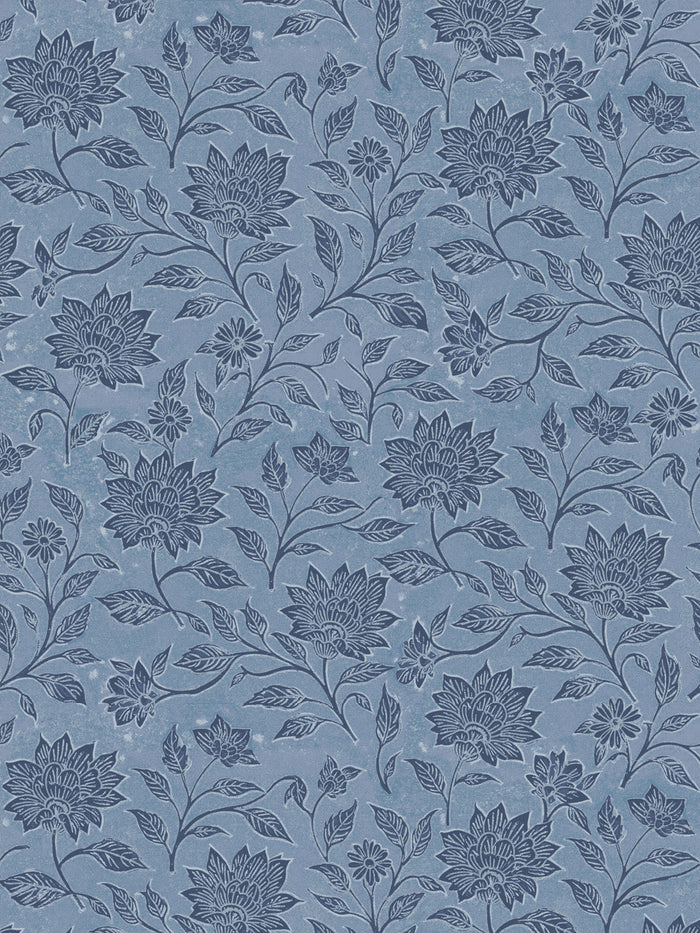 'Spice of Life Small' Wallpaper by Flint Wood & Hicks - Navy / Blue