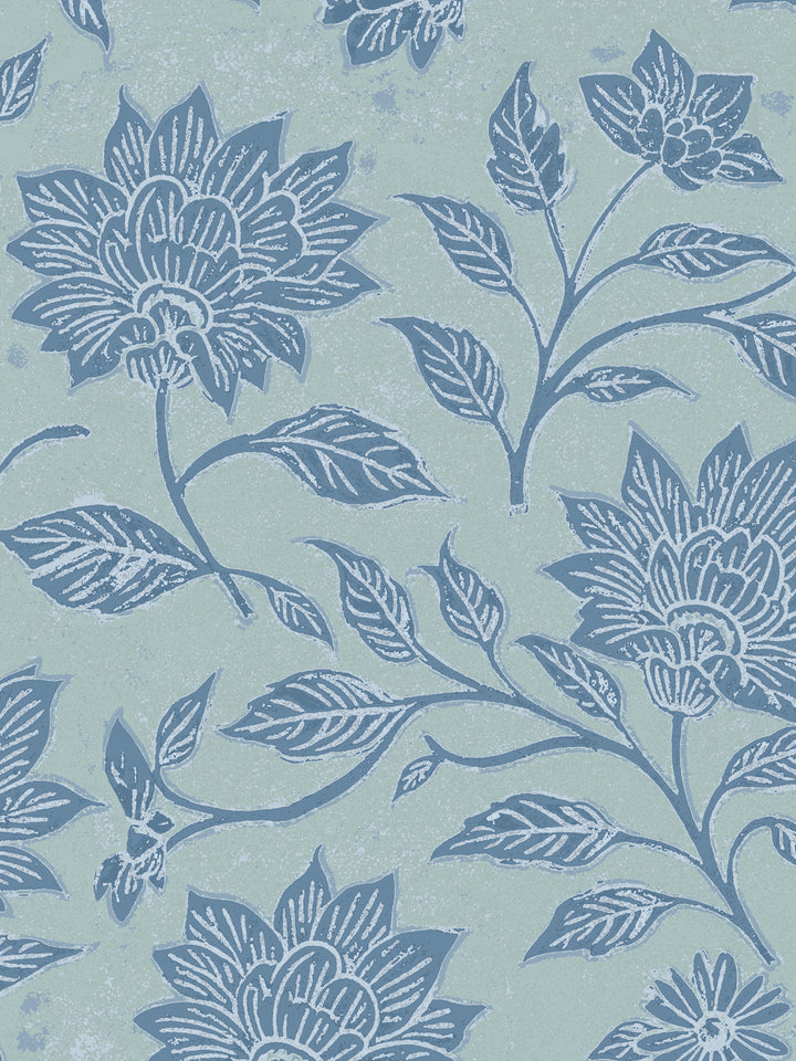 'Spice of Life Large' Wallpaper by Flint Wood & Hicks - All Blue
