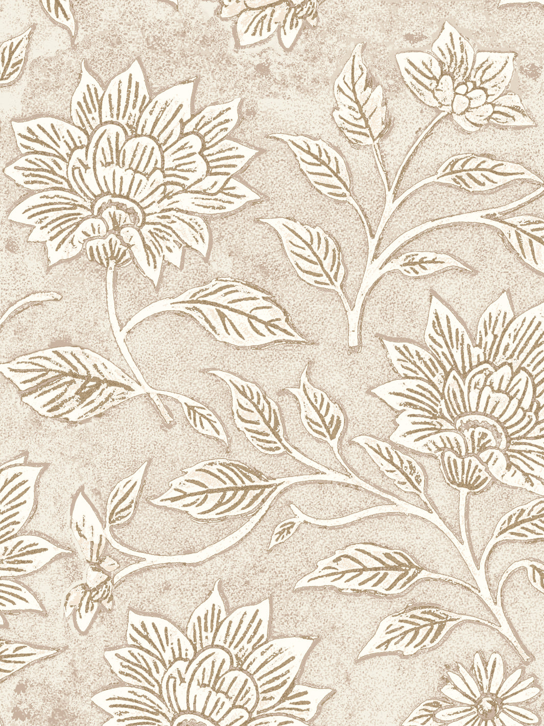 'Spice of Life Large' Wallpaper by Flint Wood & Hicks - Beige