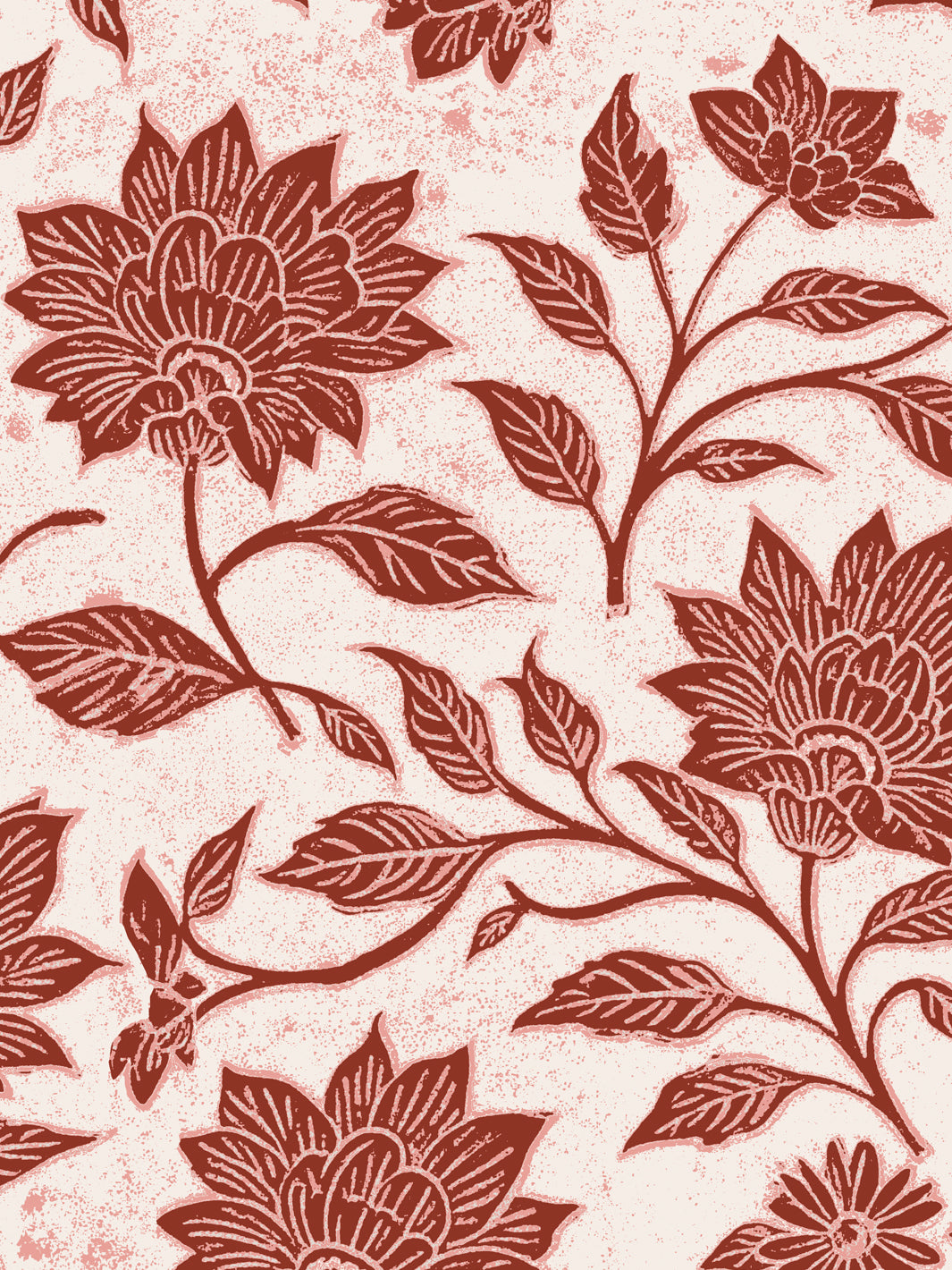 'Spice of Life Small' Wallpaper by Flint Wood & Hicks - Dark Red
