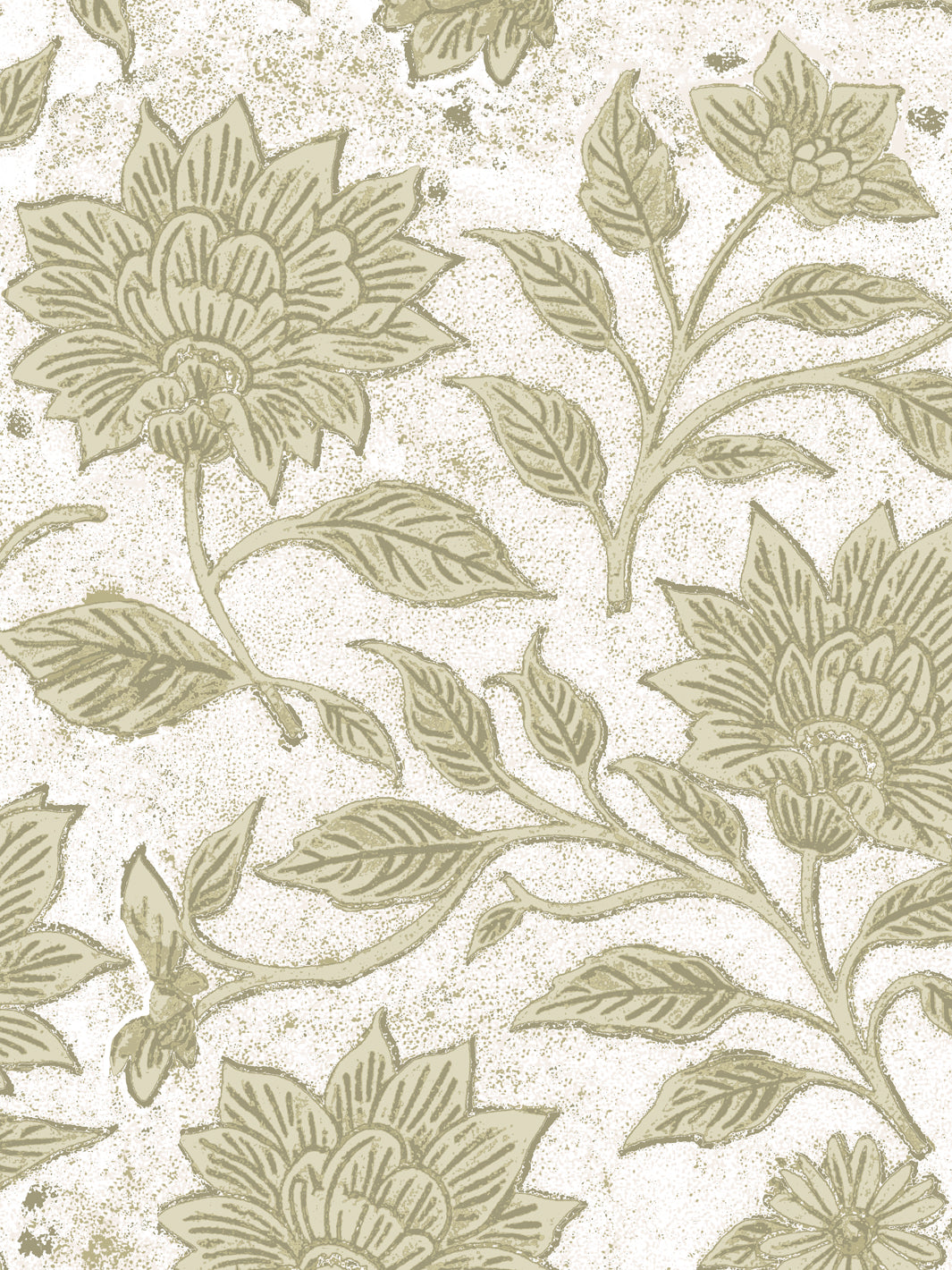 'Spice of Life Large' Wallpaper by Flint Wood & Hicks - Light Olive